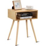 Universalus šoninis staliukas su atvira lentyna (Natūrali)