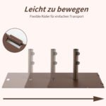 Nešiojamas skėčių stovas su ratukais (Ruda)