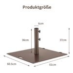 Nešiojamas skėčių stovas su ratukais (Ruda)