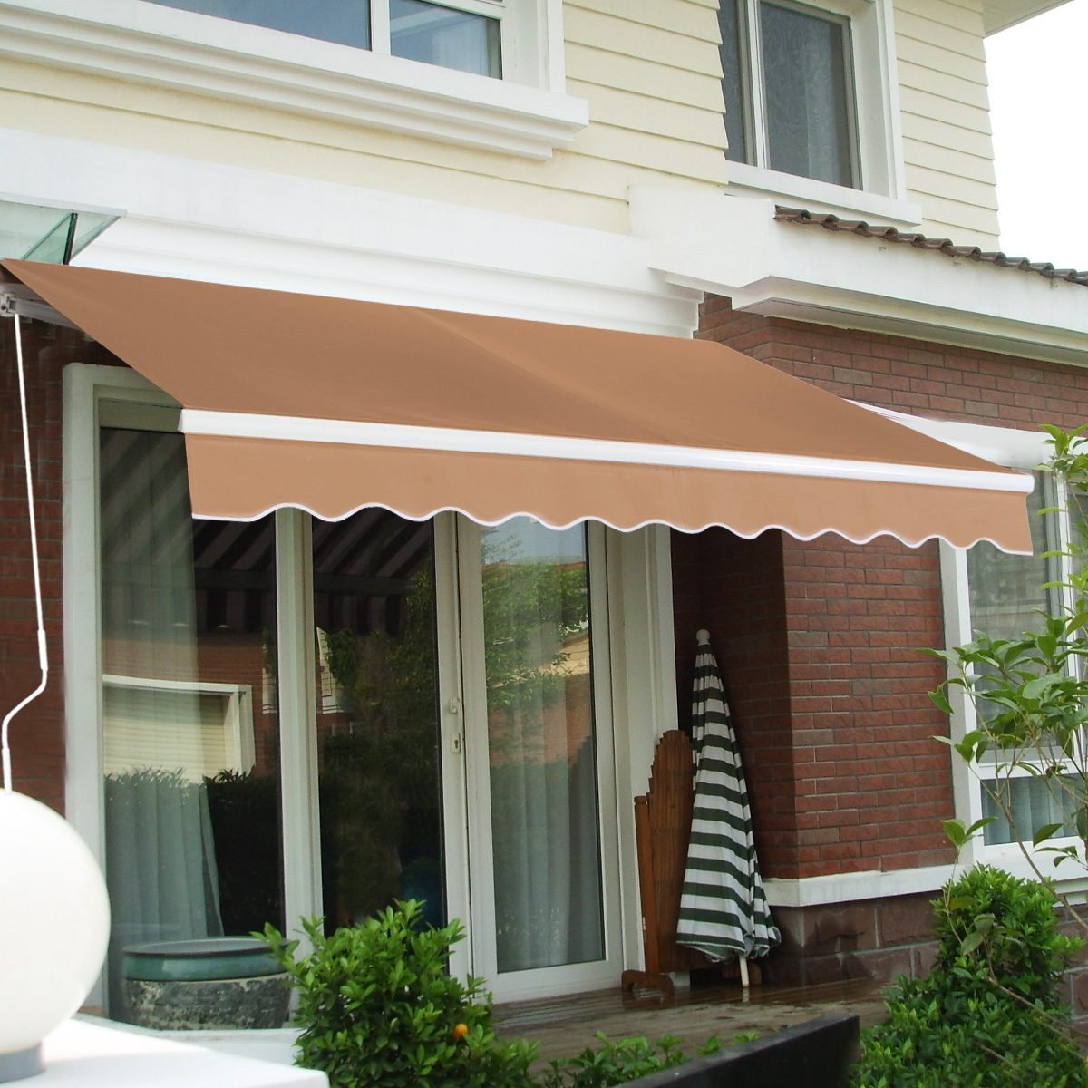 1-op70881sa__1 Tiesiamoji markizė su rankiniu valdymu 3m x 2.5m (Ruda)