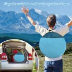 Automatiškai išskleidžiama 3-4 asmenų paplūdimio palapinė su apsauga nuo saulės (Mėlyna)