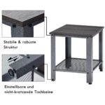 Kavos staliukas su lentyna 40x40x45 5 cm (Pilka)