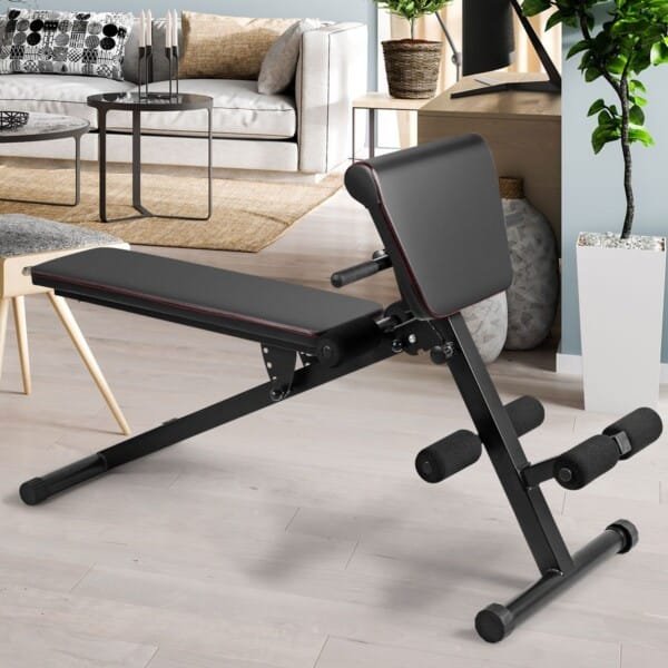 Reguliuojamas treniruočių suolas (Juoda)