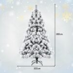 180 cm aukščio dirbtinė eglutė su sniego efektu (Žalia ir balta)