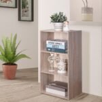 Erdvus 3 lentynų stovas su ąžuolo imitacijos apdaila (Ruda)