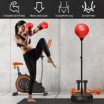 Reguliuojamo aukščio bokso treniruočių stovas (Raudona)