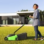 Elektrinė vejapjovė su 1200 W arba 1000 W varikliu (Žalia)