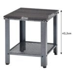 Kavos staliukas su lentyna 40x40x45 5 cm (Pilka)