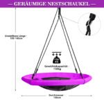 Sūpynės su 100 cm ilgio reguliuojamu lynu (Violetinė)