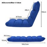 Reguliuojamo atlošo grindų kėdė su patogiu užpildu (Mėlyna)