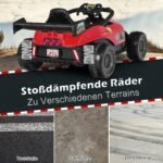 Elektrinis vaikiškas automobilis su nuotolinio valdymo pultu (Raudona)