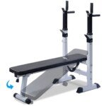 Reguliuojami ir sulankstomi treniruočių su svoriais suoliukai (Juoda)