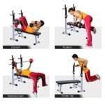 Reguliuojami ir sulankstomi treniruočių su svoriais suoliukai (Juoda)