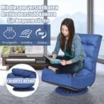 Reguliuojamas sulankstomas grindų krėslas (Mėlyna)