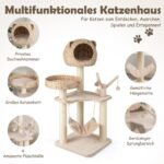 Daugiatikslė Kačių Draskyklė su Miegamąja Ertme ir Sūpynėmis (Natūrali)