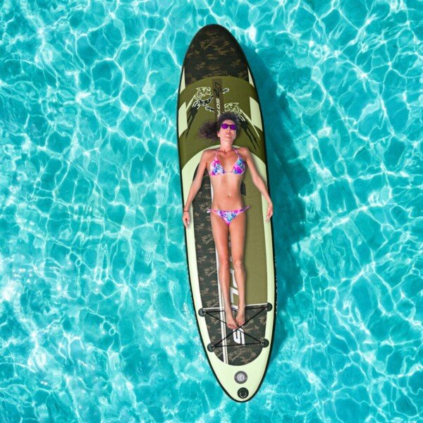 Pripučiama irklentė SUP 335 x 76 x 15 cm (Žalia)