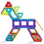 Magnetiniai statybiniai blokeliai vaikams (Spalvota)