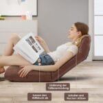 Reguliuojamas sulankstomas grindų krėslas (Ruda)