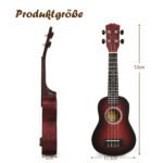 Medinė ukulele su priedais 53 cm (Raudona)