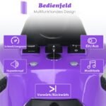 Elektrinis vaikiškas keturratis su muzika ir LED žibintais (Violetinė)