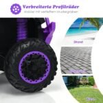 Elektrinis vaikiškas keturratis su muzika ir LED žibintais (Violetinė)