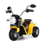 Elektrinis vaikiškas motociklas su atraminiais ratukais (Geltona)