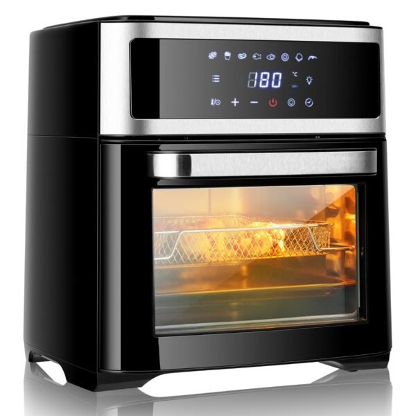 Oro gruzdintuvė su 8 funkcijomis ir 13 litrų talpa (Juoda)