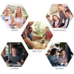 Sulankstomas lauko ir stovyklavimo stalas (Balta)