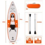 Irklavimo priemonė vienam asmeniui 330 cm (Oranžinė ir balta)