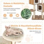 Aukšta kačių draskyklė su laipteliais ir urveliais (Natūrali)