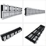 30 natų ksilofonas su mediniu rėmu ir laikymo dėklu (Juoda)