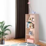 4 skyrių lentyna su ąžuolo imitacija (Ruda)