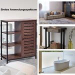 Praktiška 70x30x81 cm saugojimo spintelė su lentynomis (Ruda)