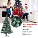 Kalėdinė eglutė su dirbtiniu sniegu ir pušies kankorėliais 180 cm (Žalia)