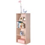 4 skyrių lentyna su ąžuolo imitacija (Ruda)