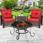 Lauko ugniakuras su grilio funkcija ir kibirkščių gaudytuvu (Juoda)