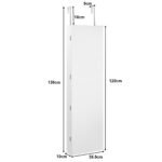 Papuošalų spintelė-veidrodis su LED apšvietimu (Balta)