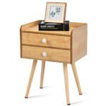 Universalus Dviaukštis Šoninis Staliukas (Natūrali)