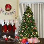 Dirbtinė Kalėdų eglutė su integruotomis LED lemputėmis 225 cm (Žalia)