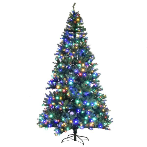 Dirbtinė Kalėdų eglutė su LED girliandomis 270 cm (Žalia)