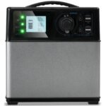 Nešiojama elektros stotis su 400 Wh ir 4 USB jungtimis (Juoda)