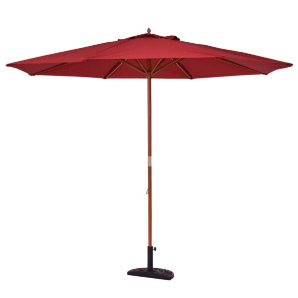 Aštuonkampis 270 cm sodo skėtis nuo saulės (Raudona)