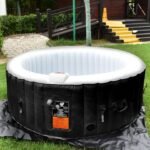 Pripučiamas sūkurinis lauko baseinas su šildymu (Juoda)