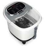 Elektrinis pėdų masažuoklis su šildymo ir volelių funkcija (Pilka)