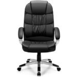 Ergonomiška biuro kėdė su reguliuojamu aukščiu (Juoda)