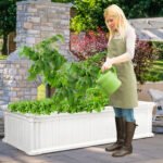 Didelė lauko lysvė daržui ir terasei 122 cm (Balta)