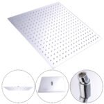 Kvadratinė nerūdijančio plieno lietaus dušo galvutė (Sidabrinė)