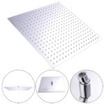 Kvadratinė lietaus dušo galva iš nerūdijančio plieno (Sidabrinė)