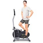 Elipsinis treniruoklis su reguliuojamu aukščiu ir integruotu kompiuteriu (Juoda)