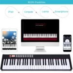 Skaitmeninis pianinas su 61 pilno dydžio klavišu ir dėklu (Juoda ir balta)